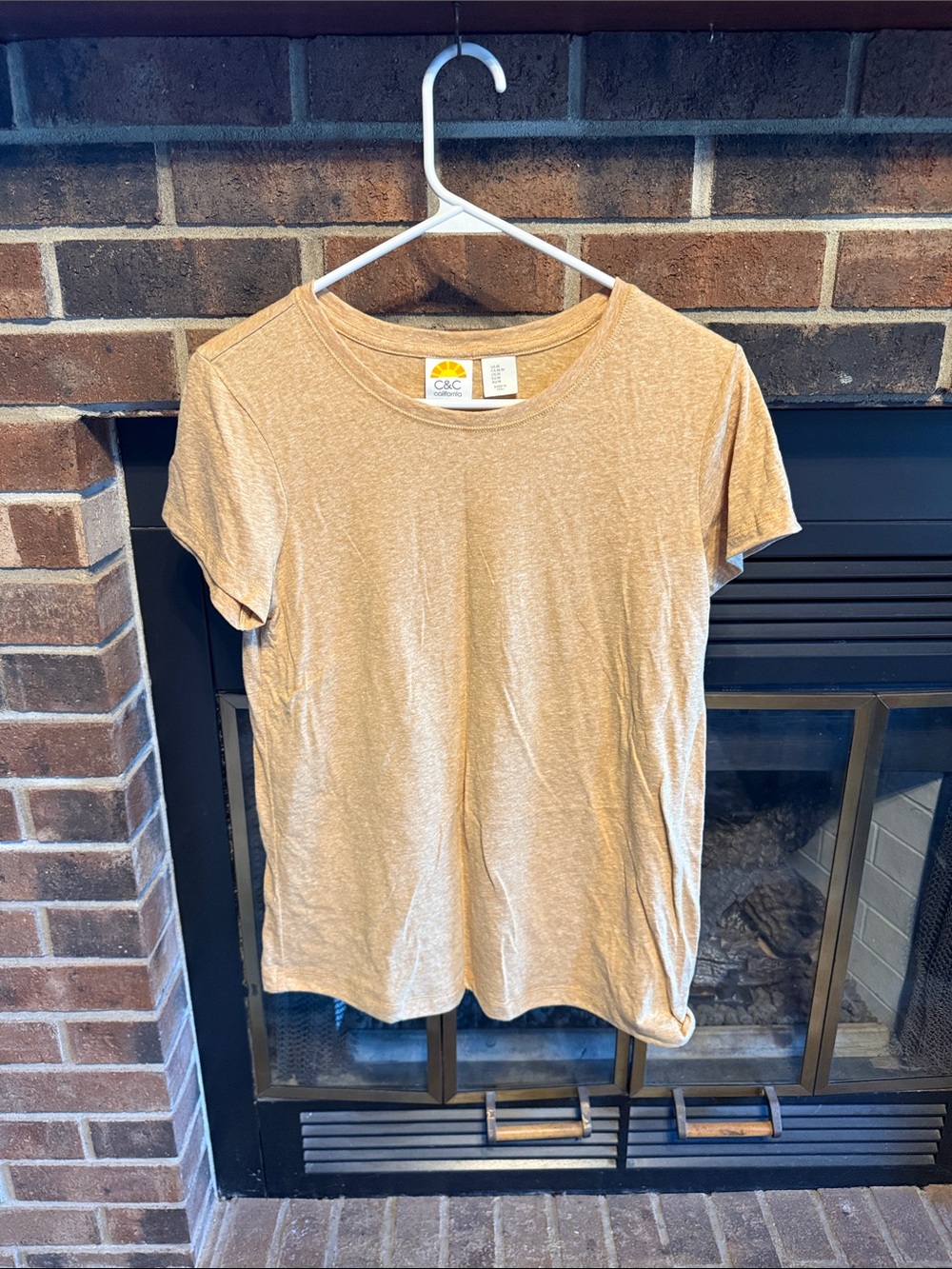 C&C California Heathered Tan Crewneck Tee